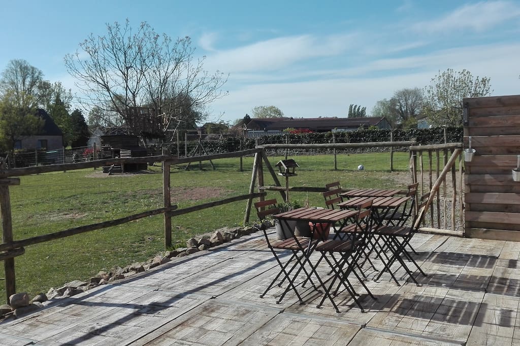 Terrasse privée pour la location