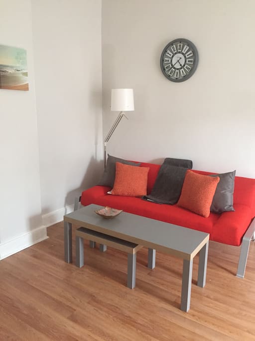 Living room with sofa bed