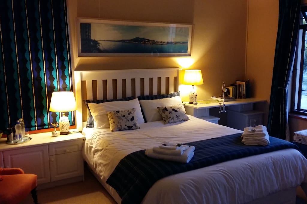 Blue room at night