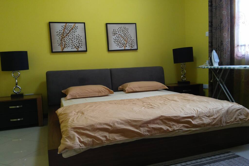 Bedroom with 1 queen-size bed.
