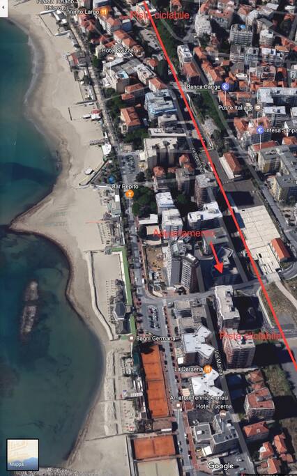 Posizione 50 mt dalla spiaggia