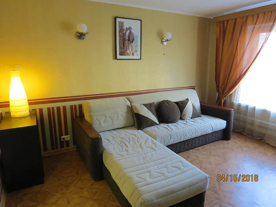 The guest room with big sofa-bed.