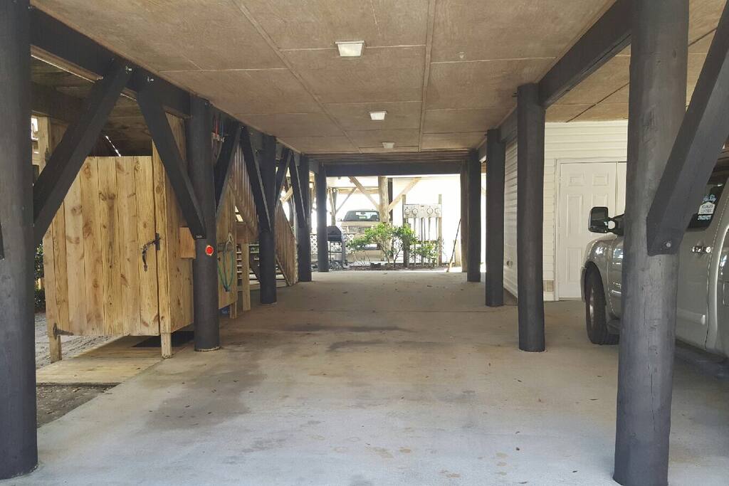 Plenty of parking or corn hole playing time.