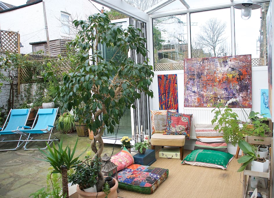 Conservatory and part of the garden
