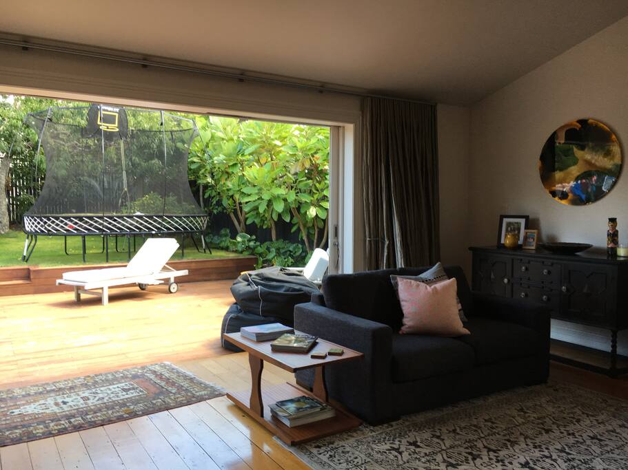 Living room (open sliding doors to outdoor living)