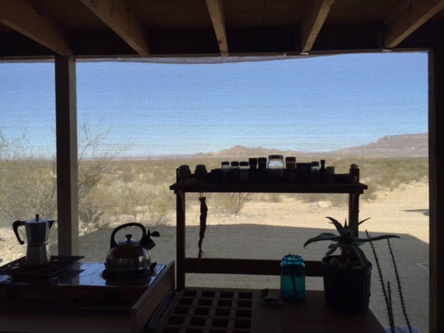 Two Burner Propane powered stove, great for making coffee.