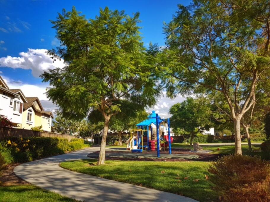 PLAY AREA JUST CROSSING THE STREET