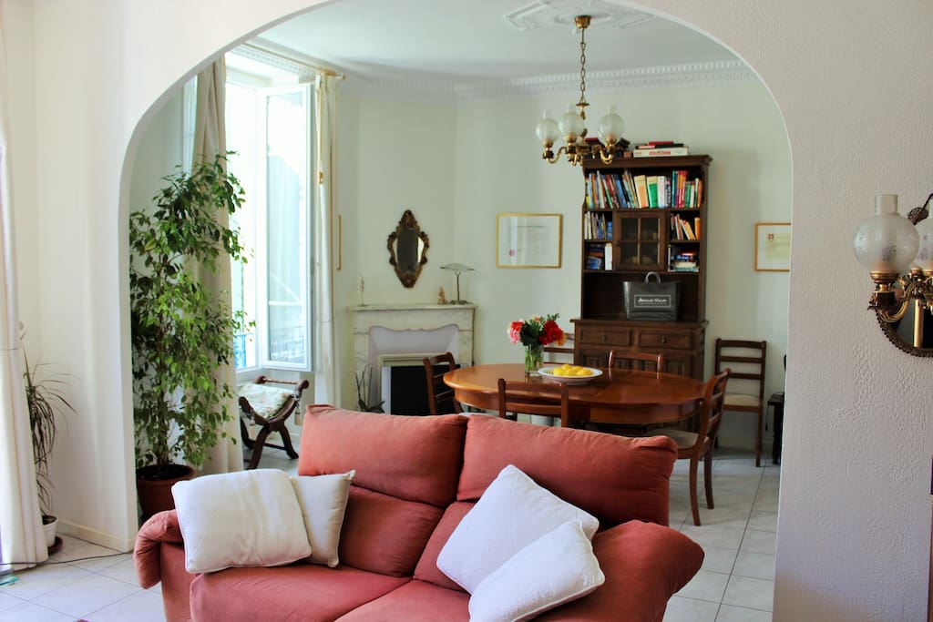 Bright and large the living area has a dining table for enjoying some of our wonderful food if you decide to eat in!