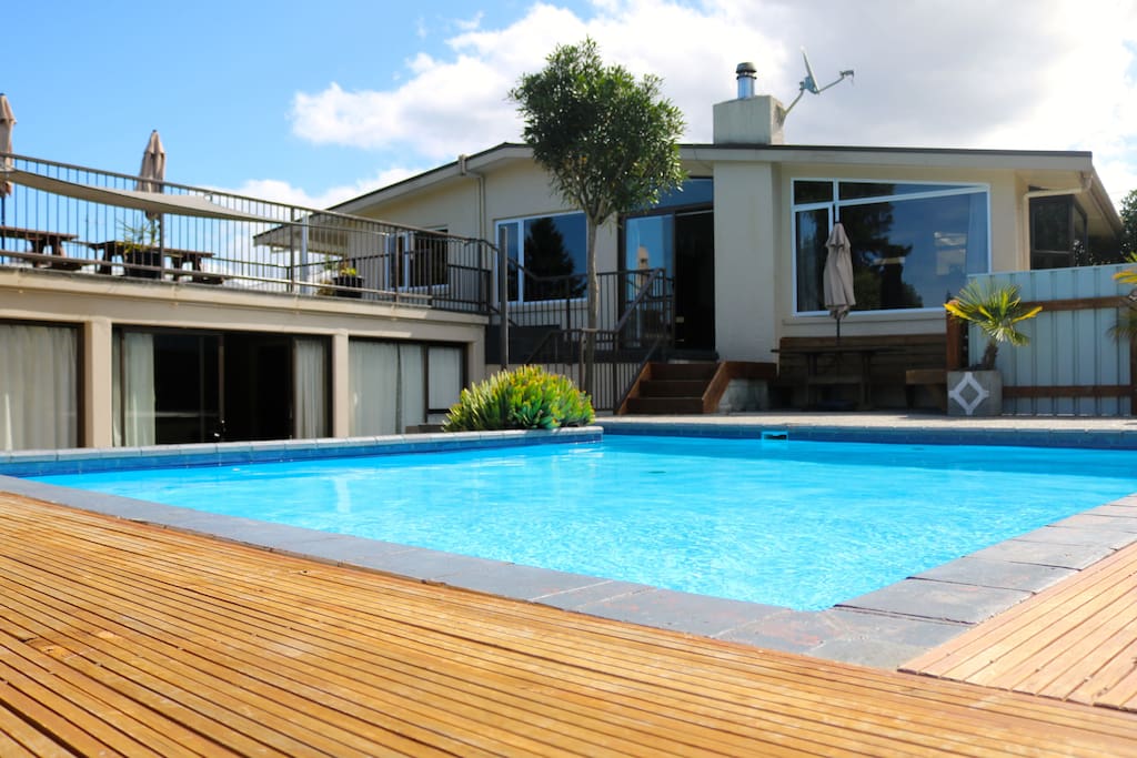 Solar heated pool and plenty of family enjoyment in the games room