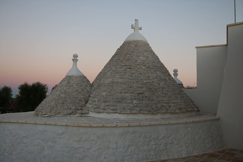 Trullo Lily's cones at sunset.