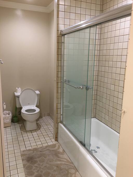 Bathroom shared with one other guest who stays in different room
