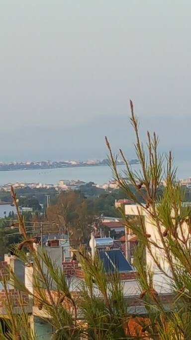 the sea view out of the window
