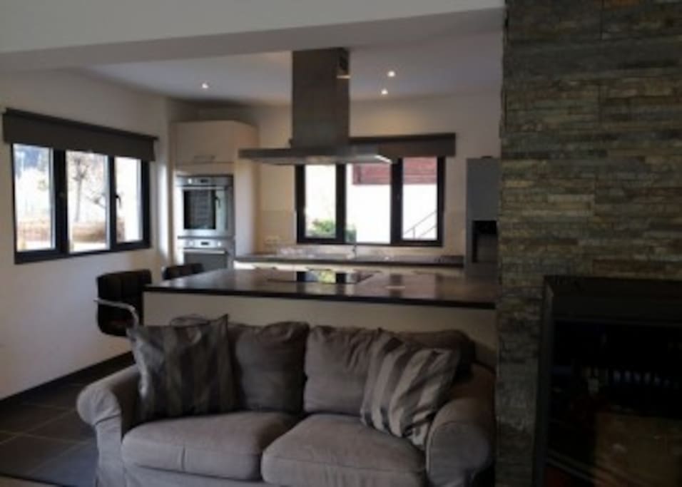 Modern fully equipped kitchen.