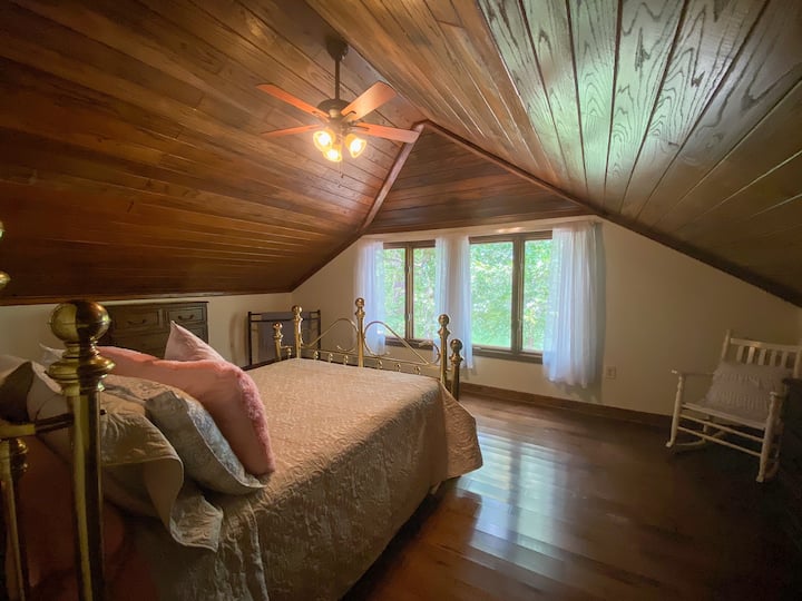 Lake view bedroom