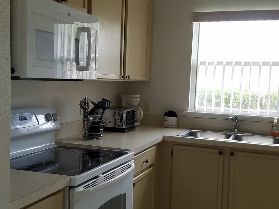 Fully stocked kitchen