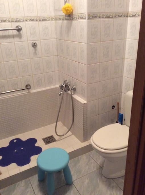 The private bathroom.