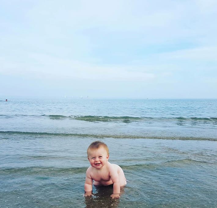 Best beach for babies :) Sand bars gives ample play space for little ones.