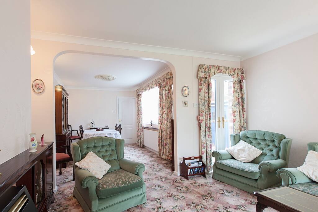 Lounge and dining room.