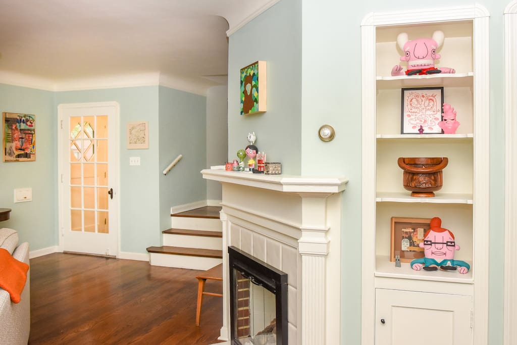Living Room and Decorative Fireplace
