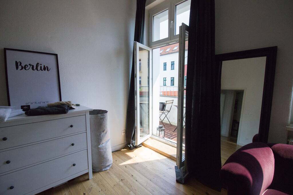 View out to balcony