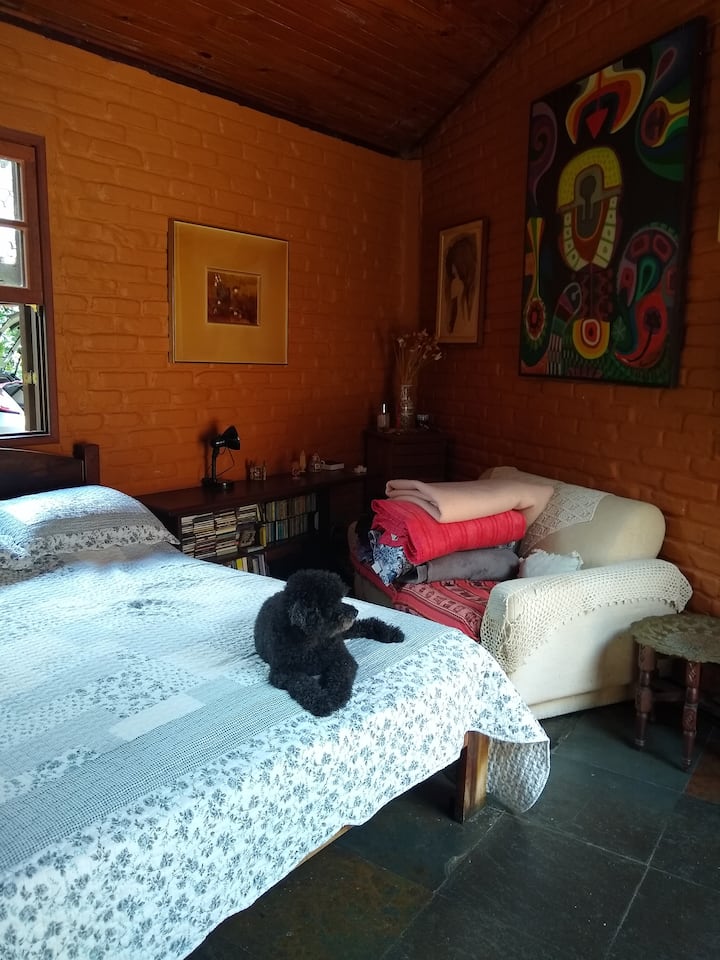 Habitación más grande con vista al jardín de invierno