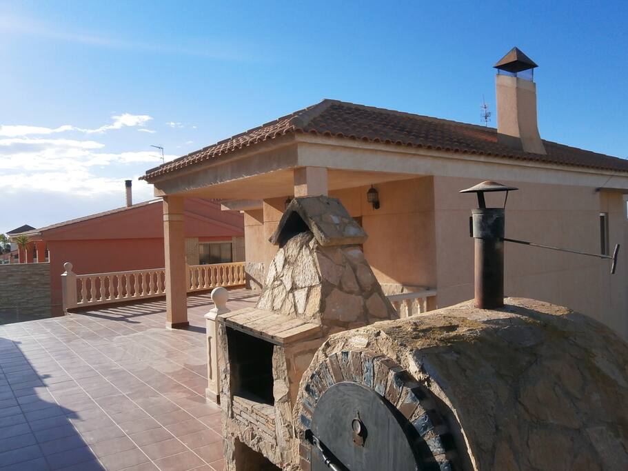 Terraza Barbacoa Horno leña