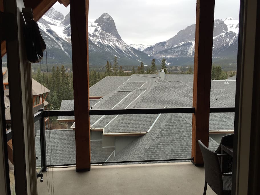 Huge open beam balcony with breathtaking views.