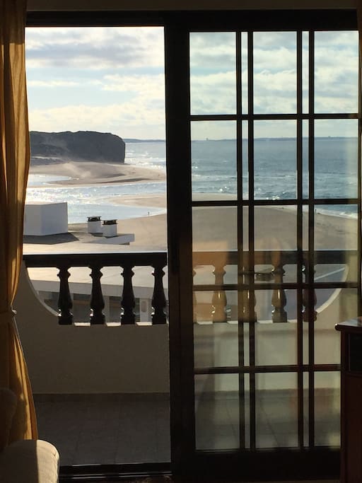 Patio window doors and sea views