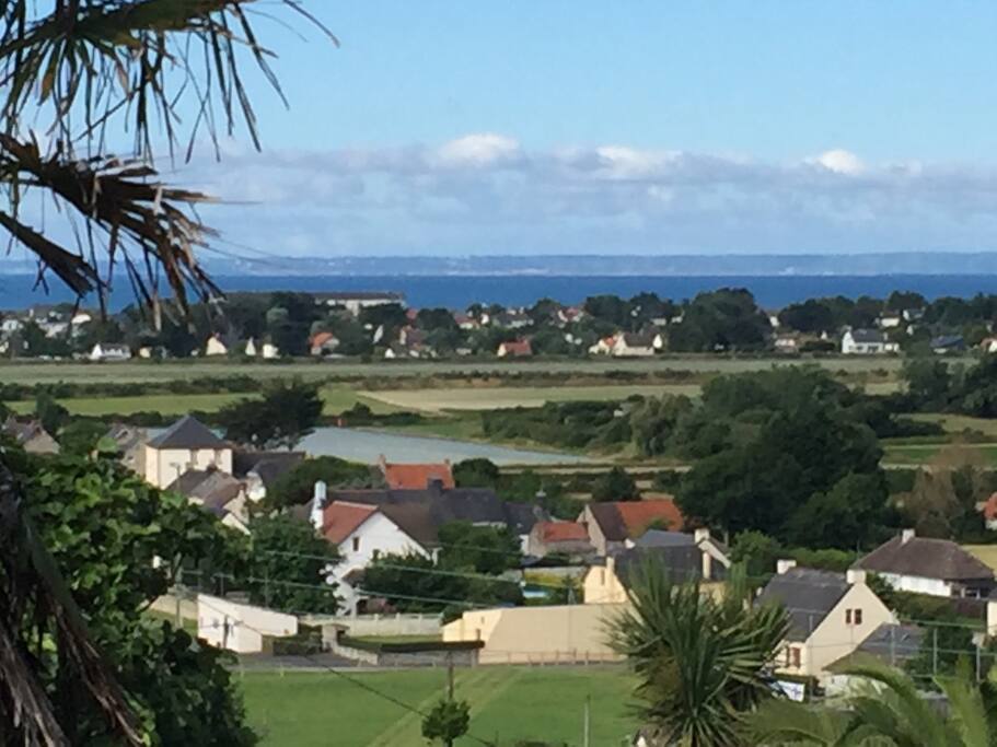 View from window to Jersey Island