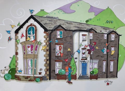 Successful Airbnb property: Carlton2 a central appt with king bed and parking in Keswick