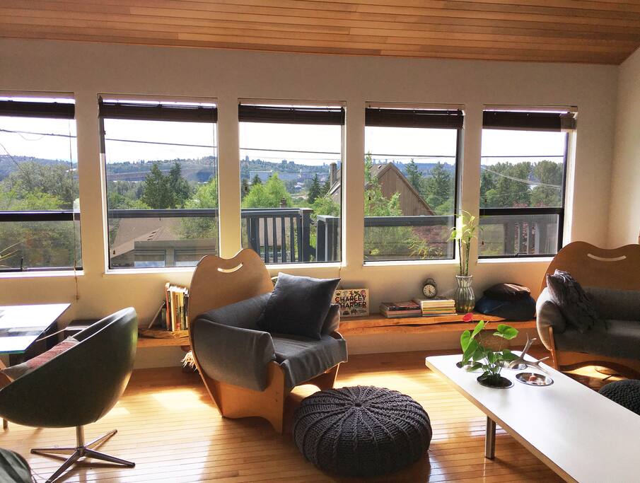 Living room south facing view