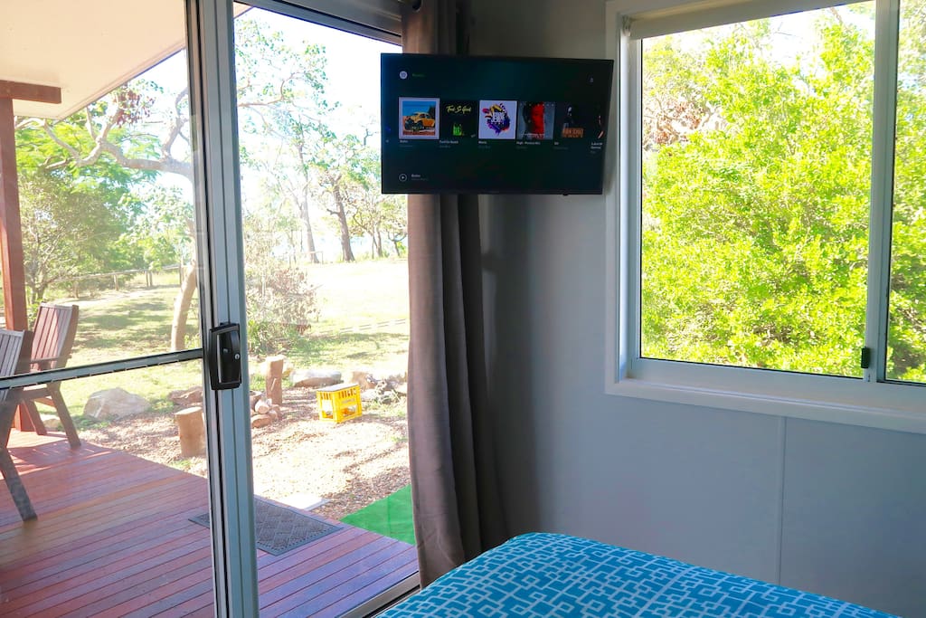 An added comfort for our guests. 32" Smart TV features Foxtel, Netflix, Spotify plus more. Can be swivelled for outside viewing.
All connected to our very reliable in-house WiFi