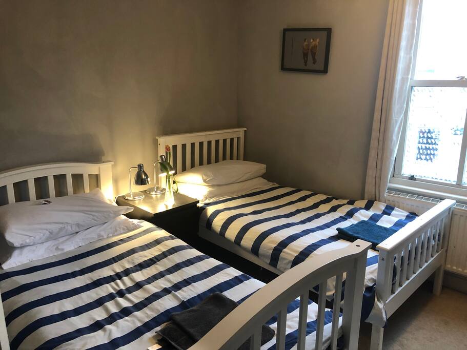 Two single beds in the twin room