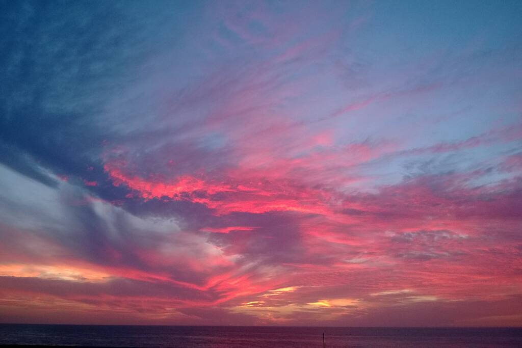 sunset seen from the terrace