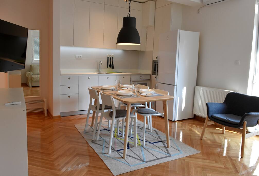 Kitchen and dining area
