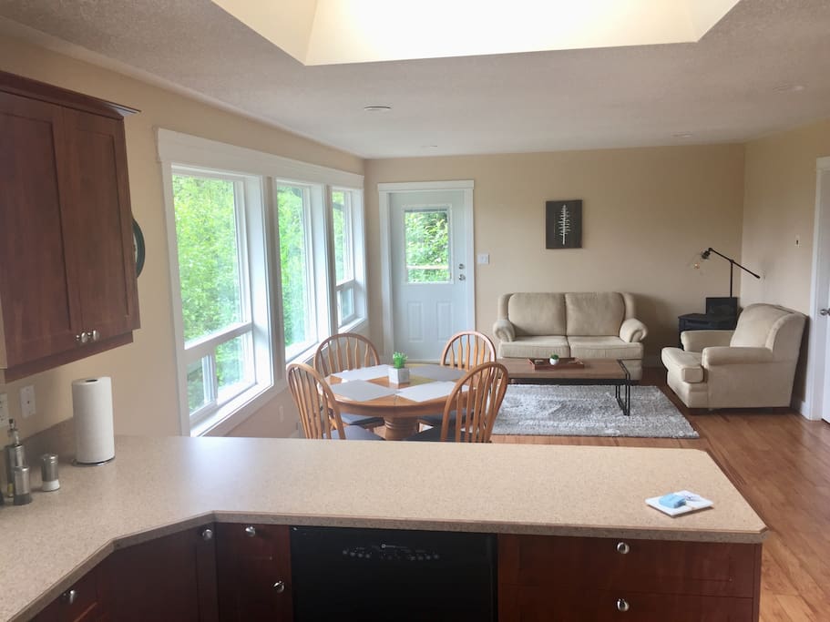 Open plan encourages conversation and cozy feeling