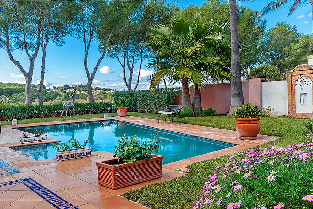 Gran terraza con piscina