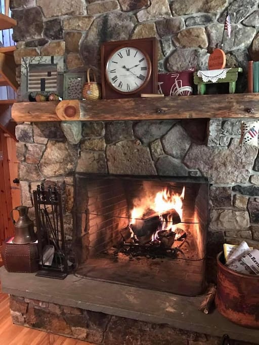 Glen Eagles Lit Fireplace