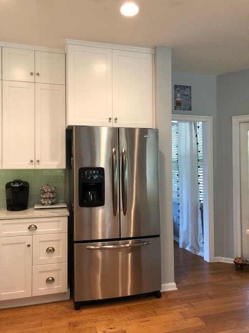 French door refigerator with Kuerig coffee maker