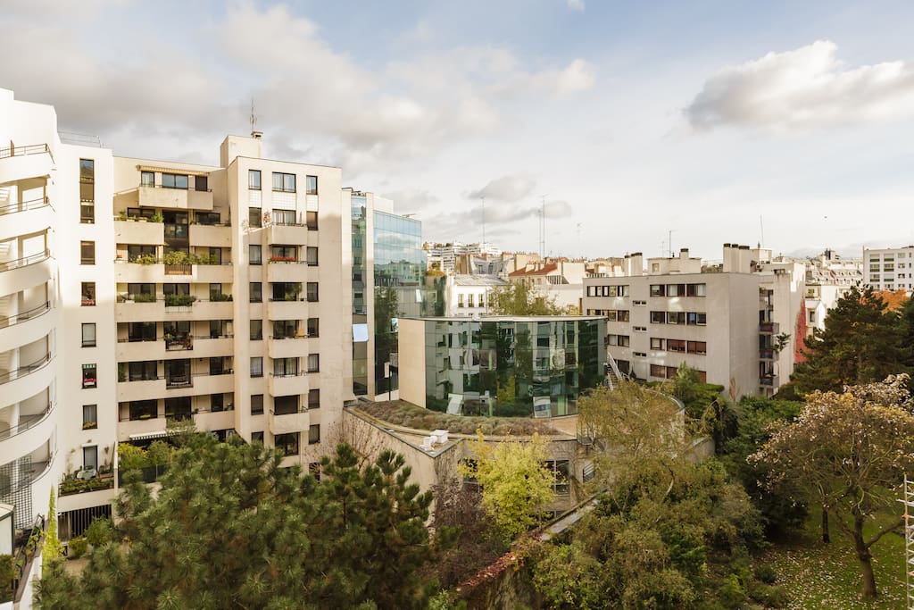 View on a calm and verdant courtyard