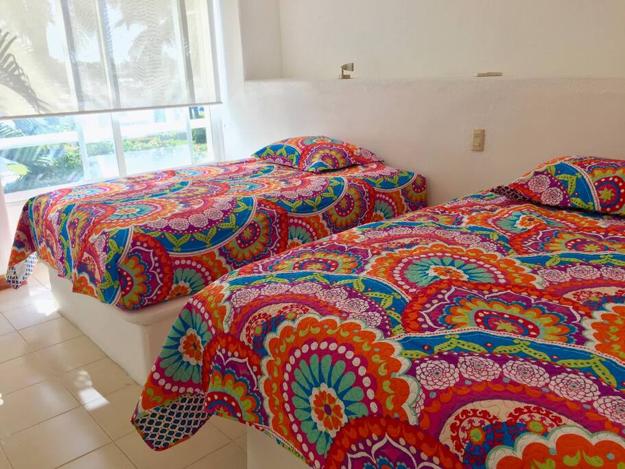 Two double beds