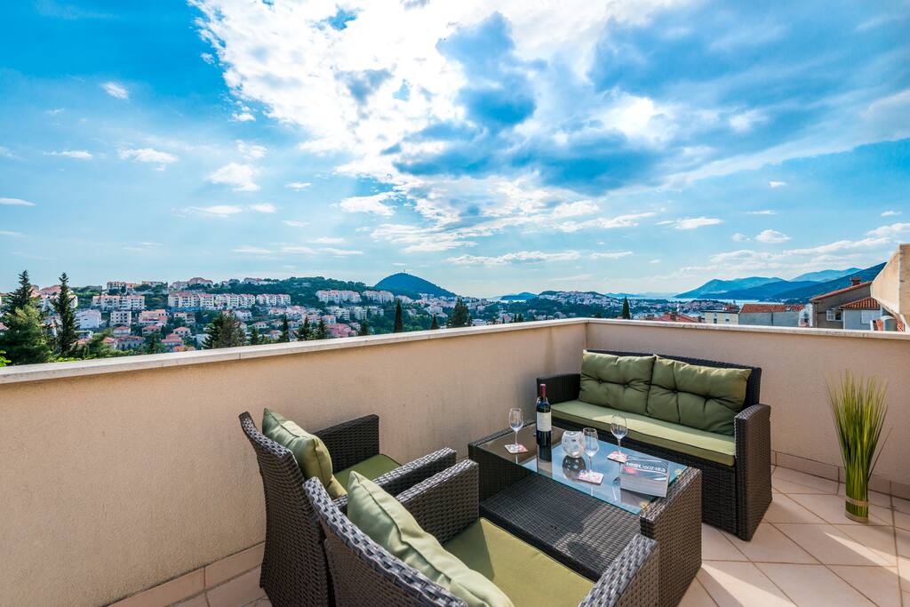 Terrace offer amazing sunset view