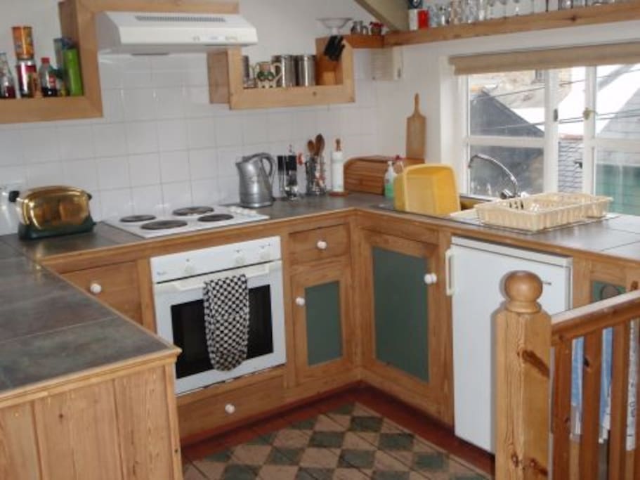 The kitchen from the living room