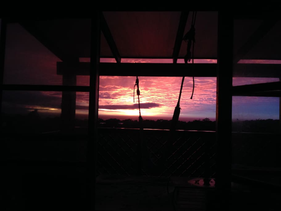 Beautiful sunrise viewed straight from the bed-unfiltered photo!