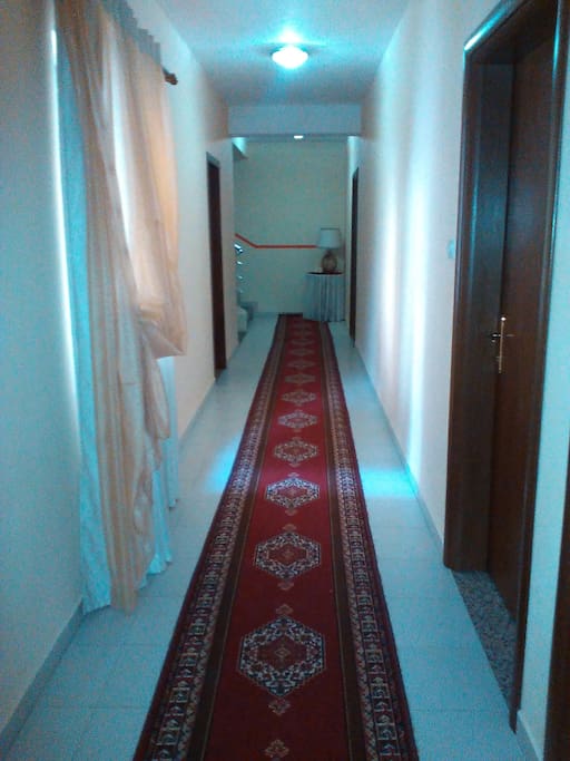 Hall leading to room