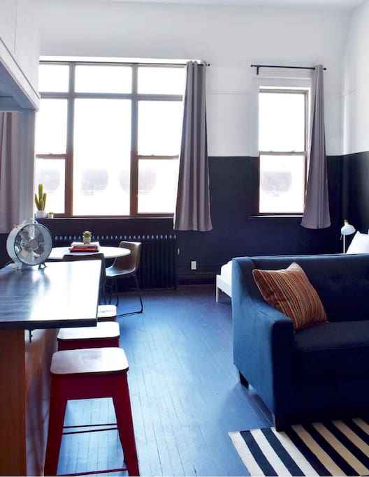 Huge windows bring in tons of natural light