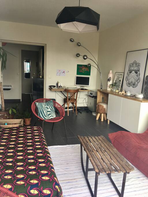 Salon -Bureau avec balcon
