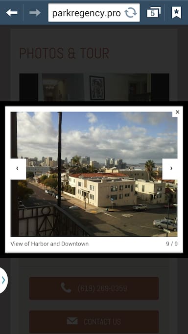 Beautiful daytime view from the balcony