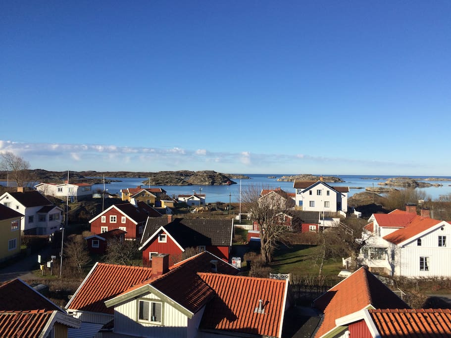 Utsikt från baksidan av huset