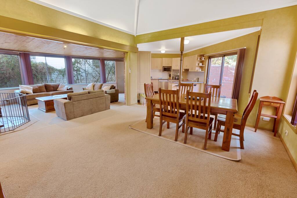 The spacious dining area